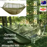 Outdoor Hammock with Fly Tarp and Mosquito Net Tent Tree Straps Camp