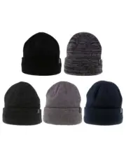XTM Woodie Beanie Mens Warm Knit Hat Winter Cap Soft Fleece Lining