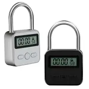 Waterproof Smart-Time Lock LCD Display USB Rechargeable Temporary Timer Padlock