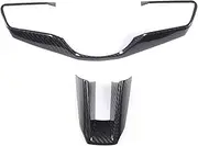 SSRAY Car Steering Wheel Decorative Frame,Fit For Porsche,Macan 2022-2023 Interior Accessories Panel Dry Cover Steering Wheel Protection Stickers