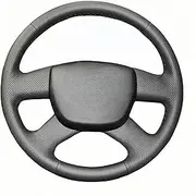 Hand-Stitched Car Steering Wheel Cover Wrap,for Skoda Octavia Fabia Superb Roomster 2009-2012,Genuine Leather Steering Wheel Protector Accessories