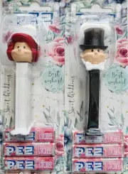 BRIDE (Red Hair) & GROOM - PEZ Dispensers - Cake Toppers-Collectibles