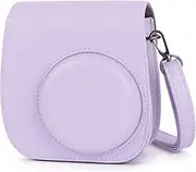 [Phetium] Instant Camera Case Compatible with Fujifilm Instax Mini 11,PU Leather Bag with Pocket and Adjustable Shoulder Strap (Lilac Purple)