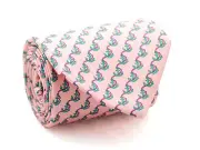New Davidoff 100% Silk Tie in Pink / Rose with Anchore Rope Pattern