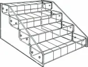 4 Tier - 24 Bins Multi-Tier Bin Organizer ideal for stores, storing small...