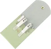 Manicure Scissors Set 4-Piece Nail Tool Set for Smooth Trimming Fashionable and Innovative Carbon Steel Kit, A-Style Green