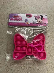 New Disney Minnie Mouse Pink Fidget Popper Keychain Backpack Clip Sensory Toy