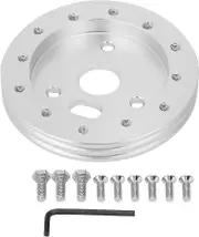 Car Steering Wheel Hub - Grant 3-hole Steering Wheel Spacer Hub - 6-hole Universal Adapter (silver)