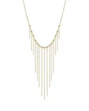Moon & Meadow 14K Yellow Gold Fringe Collar Necklace, 16