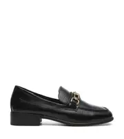 EVERAU Women Flats Leather Lining Upper Nonslip 3cm Block Heel Loafer Katia