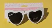 Women's & Teens "Babe" Heart Sunglasses with Ultraviolet Protection in White