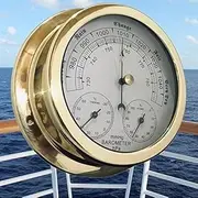 air Pressure Gauge Manometer Traditional Barometer High-Precision Barometer, 5.6" Aneroid Barometer Weather Station, 3 in 1 Temperature Humidity and Air Pressure