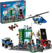 LEGO City Police Chase 60317 Bank with Helicopter, Drone and 2 Truck Toys for Ki