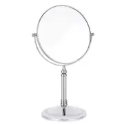 Nevenka 6in Standing Mirror Dual-Sided Magnifying Makeup Mirror-Silver