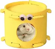 Hamster Dwarf Hut, Hamster House - Bee Shaped Hamster Sleeping Nest - Chinchilla House for Cage Hedgehog Resting Cave Four Seasons Chud Nest