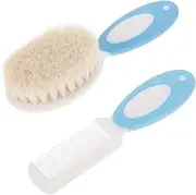 HAMPPLIES 2Pcs Hair Comb Soft Wool Bristles Grooming Brush for Ergonomic Handle for Comfortable Grip for