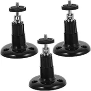 3pcs Camera Bracket Stand Ring Shelves Solar Panel Release Shelf Charger Brackets Webcam System Chime Blink Mount Clamp Mounted Clear Black Abs