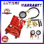 Car Gasoline Fuel Injector Pump Pressure Tester Tool Set Automotive 0-140PSI NSW