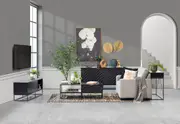 HARDING Black 3 Door Buffet