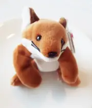 TY BEANIE BABIES BABY SLY FOX 1996 PE NO STAMP RETIRED 5TH GEN HANGTAG ERRORS