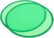 Generic 2pcs Mini Round Japanese Foldable Fan Flying Disc Foldable Circular Fan Flying Discs Bulk Hand Held Fan Flying Disk Fan Japanese Fan Handheld Green Silk Cloth