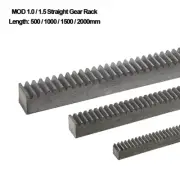 Module 1/1.5 45 Steel Straight Pinion Gear Rack for Motor RC CNC 500/1000/1500mm