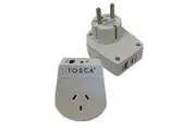 Tosca OB Travel Power Adapter Converter Plug w/ USB A&C - BAL/EUR Compatibility