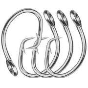 10pcs Tuna Circle Fishing Hook Stainless Steel Live Bait Saltwater Hook 11#-16#