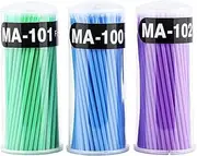 Yourkar 3 PCS Repair Paint Brushes, Disposable Touch Up Paint Chip Repair Cotton Bud Brushes, Detailing Clearance Paint Brushes Micro Applicators for Vehicles, Car Accessories (Blue+Green+Purple)