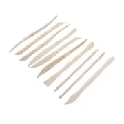 10 Pcs Wood Wooden Clay Modeling Tools Set Polymer Clay Sculpting Tool Accessory