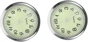 Gatuida 2pcs Car Clock Small Digital Clock Small Digital Battery Operated Small Clock Car Stick on Clock Pendulum Automotive Mini Round Clock Wall Clocks Retro Tiny Clock Dash Metal