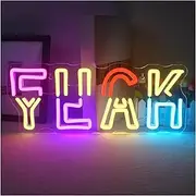 Sign Lamp Yeah Neon Sign Letters LED Light USB Powered For Party Bar Man Cave Wall Decor Personalised Lamp Illuminated 42cm×16.5cm