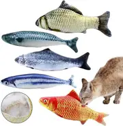 Lertenys 5PCS Catnip Toys Fish, 20CM Catnip Cat Toys, Catnip Fish, Simulation Plush Fish, Plush Fish, Interactive Cat Pillow, Cat Plush Toy for Kit...