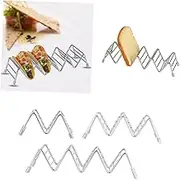 HOLIDYOYO Roll Stainless Steel Taco Rack Taco Holder for Organizing Stand for Home Restaurant Outdoor Parties and Camping Events
