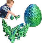 Printed Dragon Egg - Crystal Dragon Toys Printed Gift Toy,Movable Joints Relieve Stress Articulated Dragon Home Decor Fidget Toy