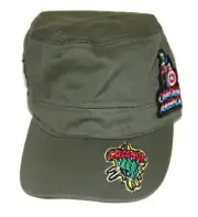 Marvel Boys Army Green Super Hero Patches hat Size: 4-6 yrs