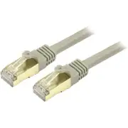 StarTech 4ft Gray Cat6a Shielded Patch Cable - Cat6a Ethernet Cable - 4 ft Cat