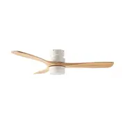 Portsea Hugger Indoor Ceiling Fan with LED Light & Remote - White & Ti