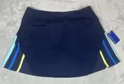 NWT Addison Bay Society Hill Striped Skort Navy Blue Size Xl Tennis Pickleball