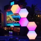 Hexagon Wifi Smart LED Light Voice Control Color Change Modular Quantum 6 Pack