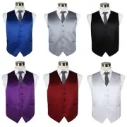 Mens High Quality Vest Waistcoat Black White Wedding Tuxedo