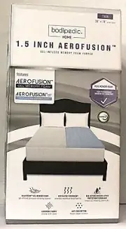 Bodi Pedic Home 1.5 Inch Aerofusion Gel-Infused Memory Foam Topper (Twin)
