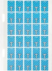 Avery T Top Tab Colour Coding Labels for Twin Tab Lateral Files, 20 x 30 mm, Blue with Stripe, 150 Labels (44420)