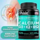 4-in-1 Calcium Capsules - Bone,Heart Muscle Nerve Health Support,with Vitamin D3