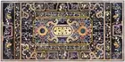 Marquetry Art Restaurant Table Rectangle Marble Dining Table Top with Royal Look