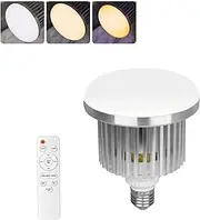 Abeststudio Photography Studio Continous Lighting Bulb E27 85W 3200K-5500K Bi-Color Dimmable LED Energy Saving Light Bulb for Photo Video Studio Lighting