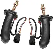 Rynplex 2Pcs L+R 3 Buttons Excavator Joystick Assy Handle, for Doosan DX150 215 225 300 370-9C Excavator Joystick