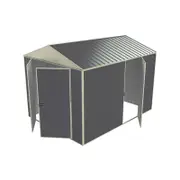 Build-a-Shed 2.3 x 3.0 x 2.3m Gable Single Hinged Side Door Shed - Grey