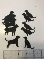 18 Black Labrador Dog Die Cut Punches Embellishments Cards Scrapbooking