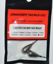swagger tackle tungsten tear drop shot weights 1/2oz sinker